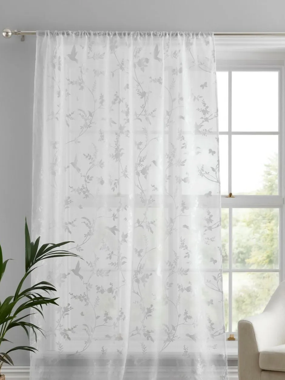 Dreams & Drapes White Darnley Voile Panel Discount
