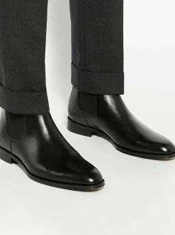 Dune London Manson Premium Chelsea Boots Black Clearance