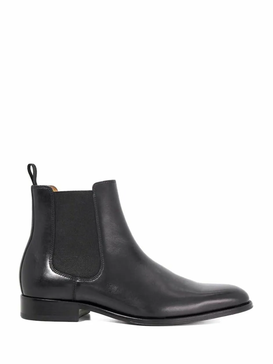 Dune London Manson Premium Chelsea Boots Black Clearance