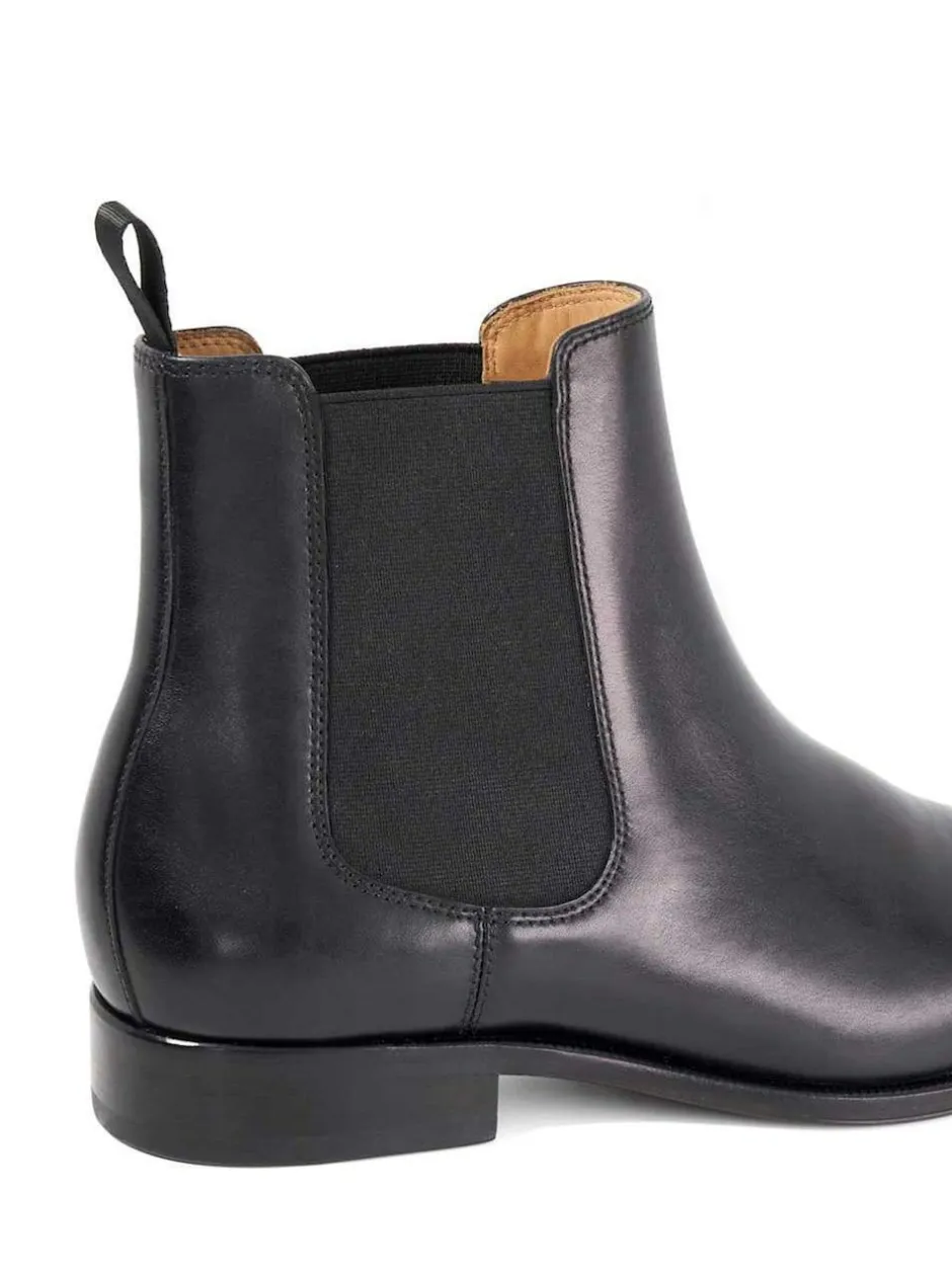 Dune London Manson Premium Chelsea Boots Black Clearance