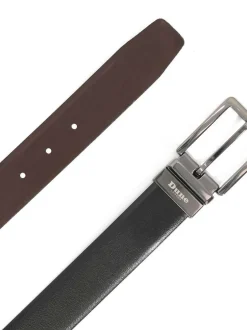 Dune London Opra Reversible Leather Belt Black Hot
