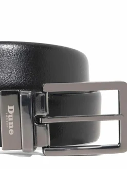 Dune London Opra Reversible Leather Belt Black Hot