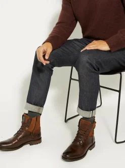 Dune London Call Casual Buckle Detail Ankle Boots Brown New