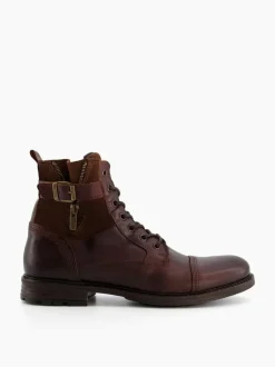 Dune London Call Casual Buckle Detail Ankle Boots Brown New
