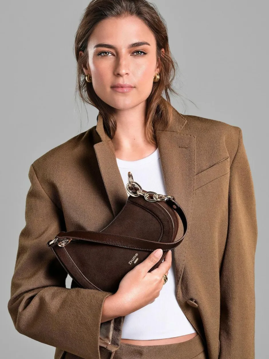 Dune London Brown Direction Small Smart Scoop Shoulder Bag Outlet