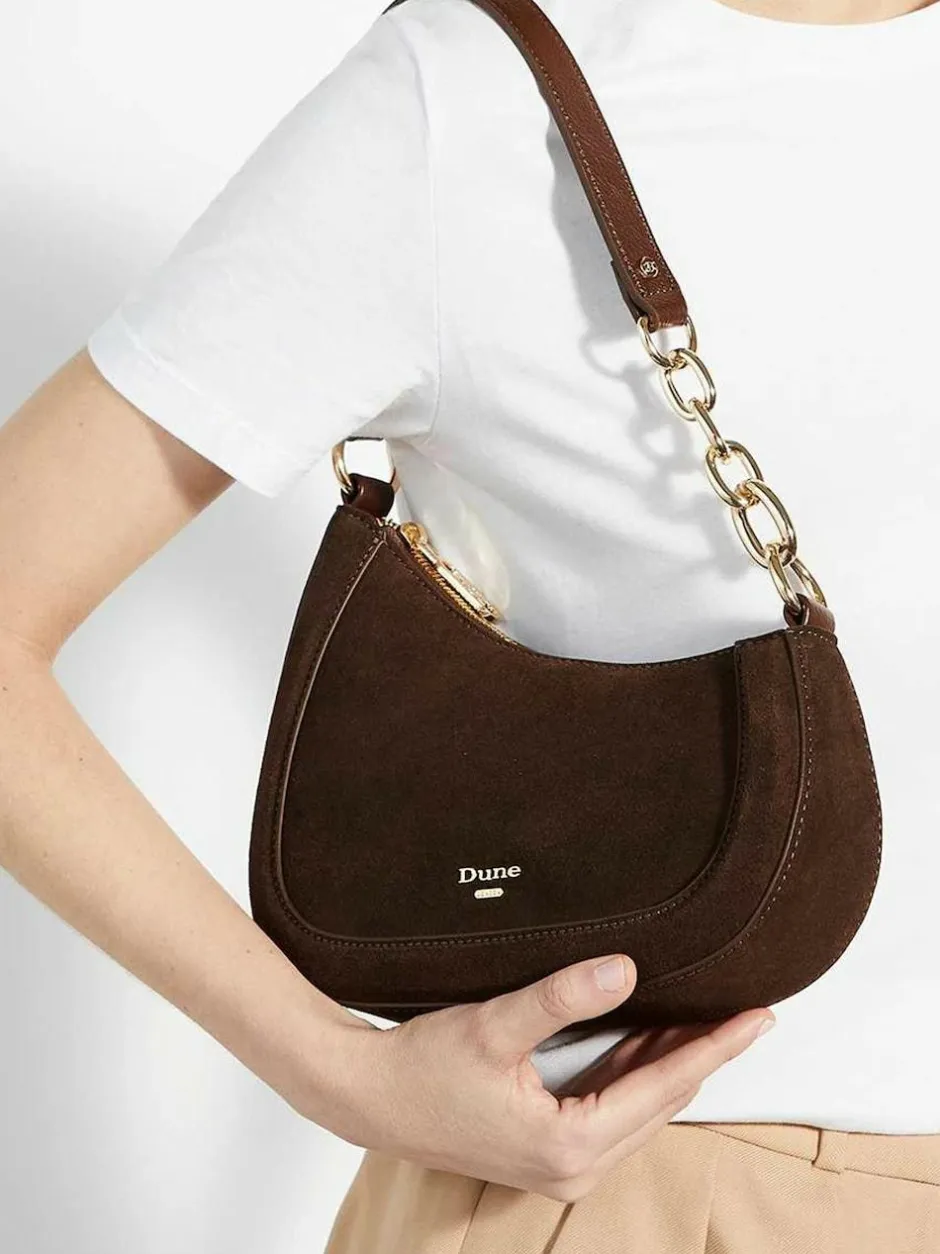 Dune London Brown Direction Small Smart Scoop Shoulder Bag Outlet