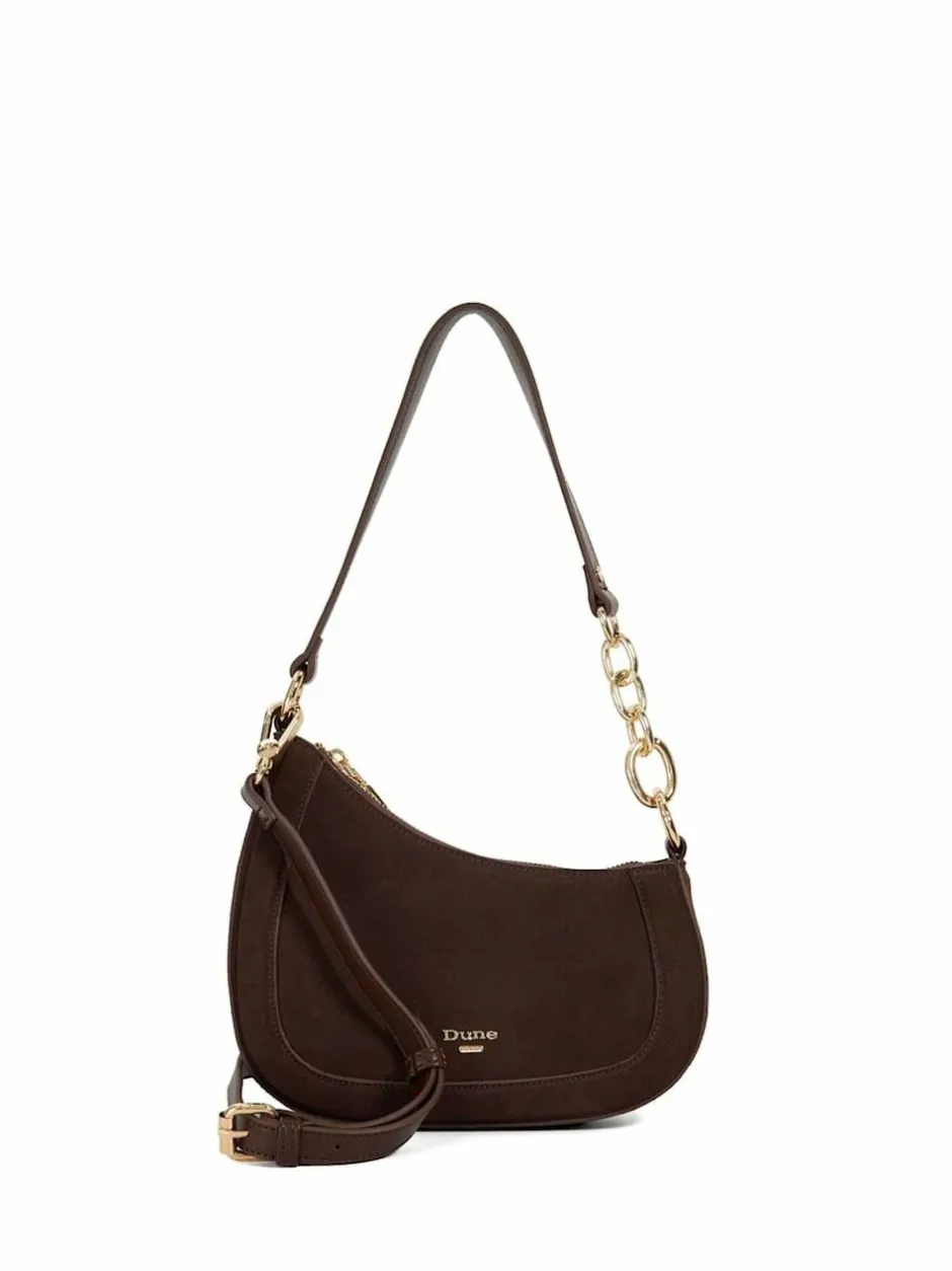 Dune London Brown Direction Small Smart Scoop Shoulder Bag Outlet