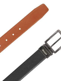 Dune London Opra Reversible Leather Belt Brown New