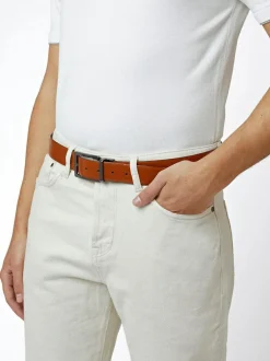 Dune London Opra Reversible Leather Belt Brown New