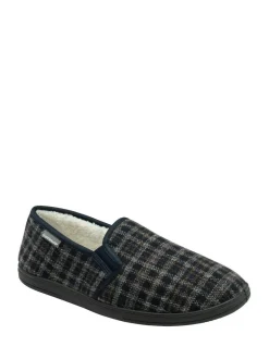Dunlop Blue Twin Gusset Full Slippers Outlet