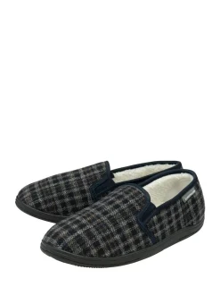 Dunlop Blue Twin Gusset Full Slippers Outlet