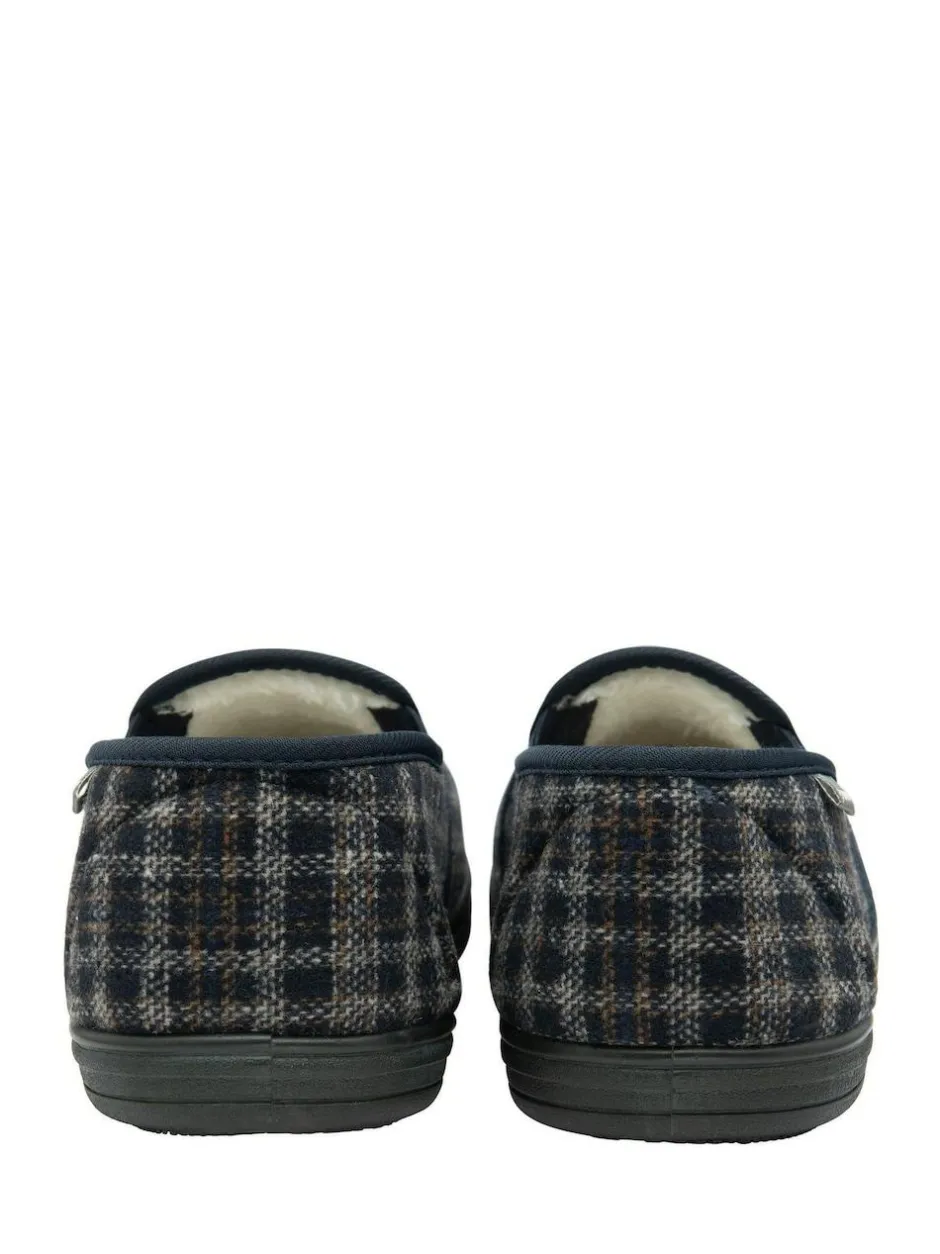 Dunlop Blue Twin Gusset Full Slippers Outlet