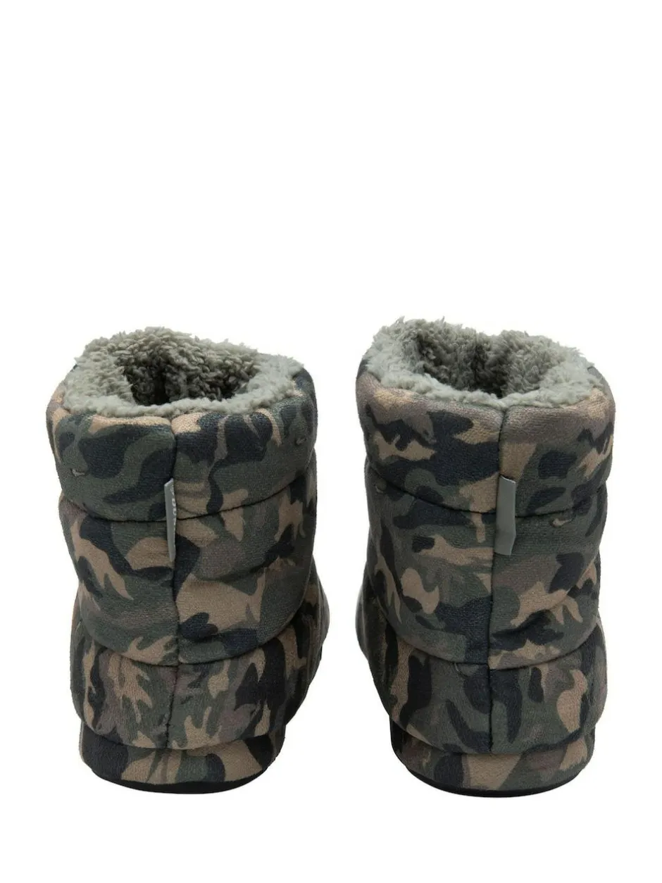 Dunlop Green Mens Faux Fur Lined Boot Slippers Best