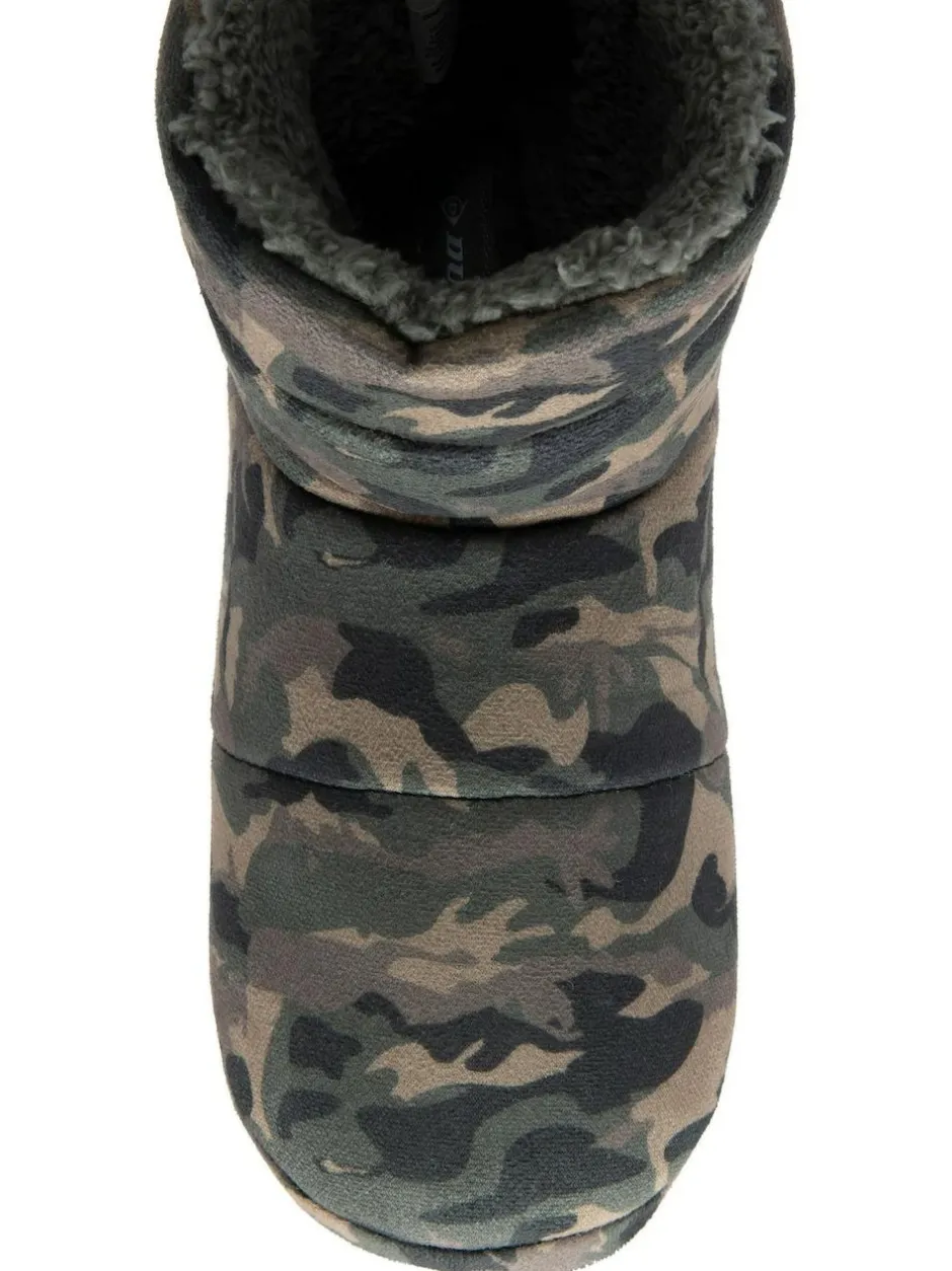 Dunlop Green Mens Faux Fur Lined Boot Slippers Best