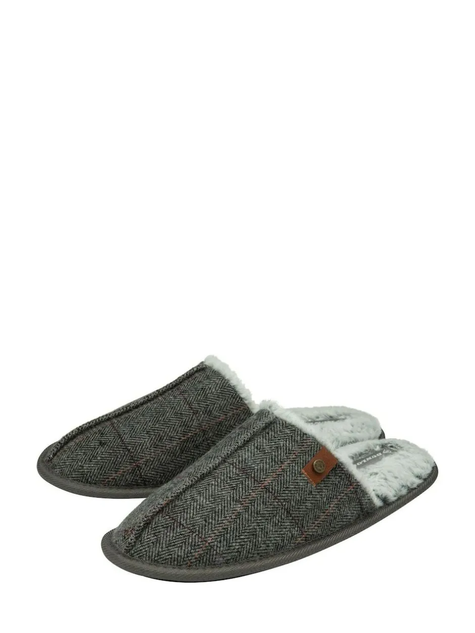 Dunlop Closed Toe Mens Mule Slippers Grey Online