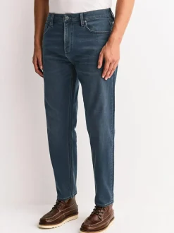 Next Dusky Blue Regular Tapered Fit Motionflex Jeans New