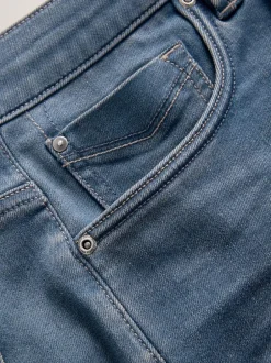 Next Dusky Blue Regular Tapered Fit Motionflex Jeans New