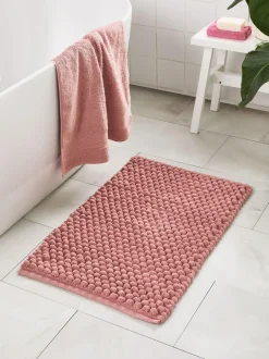 Next Dusky Pink Giant Bobble Bath Mat