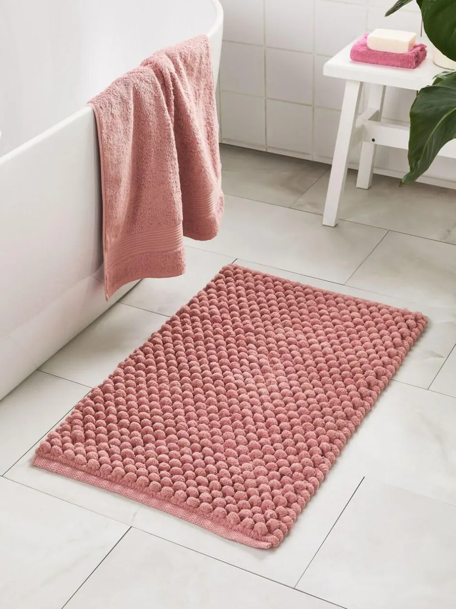 Next Dusky Pink Giant Bobble Bath Mat