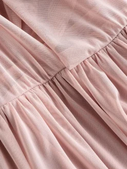 Next Dusky Pink Mesh Multiway Wedding Guest Bridesmaid Maxi Dress Outlet
