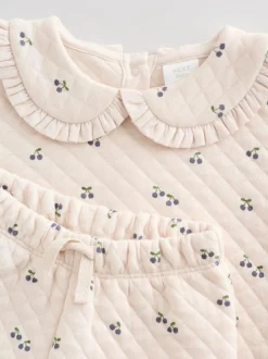 Next Ecru Baby Quilted Sweatshirt and Trousers Set 2 Piece (0mths-2yrs) Hot