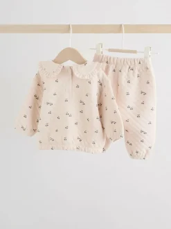 Next Ecru Baby Quilted Sweatshirt and Trousers Set 2 Piece (0mths-2yrs) Hot
