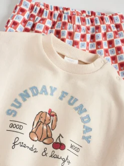 Next Ecru Baby Sweatshirt and Trousers Set 2 Piece (0mths-2yrs) Discount