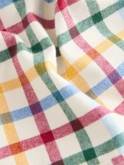 Next Long Sleeve Character Shirt (3mths-7yrs) Ecru Bright Gingham Check Clearance