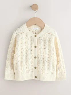 Next Ecru Cable Cardigan (3mths-7yrs) Discount