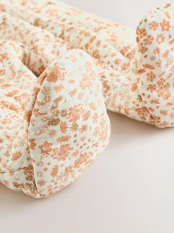 Next Ecru Floral Printed Baby Hooded Crinkle Woven Pramsuit (0mths-2yrs) Online