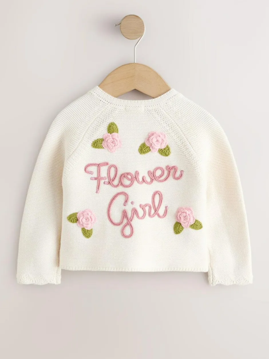 Next Ecru Flower Girl Occasion Cardigan (3mths-7yrs) Best
