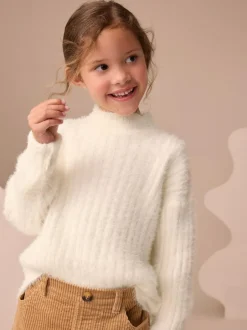 Next Fluffy Jumper (3-16yrs) Ecru