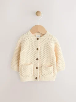 Next Embroidered Cardigan (0mths-2yrs) Ecru Knitted Best