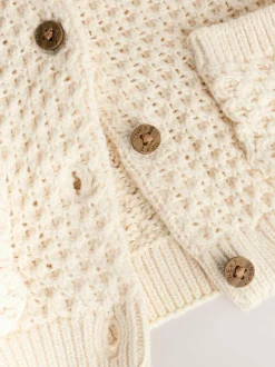 Next Embroidered Cardigan (0mths-2yrs) Ecru Knitted Best