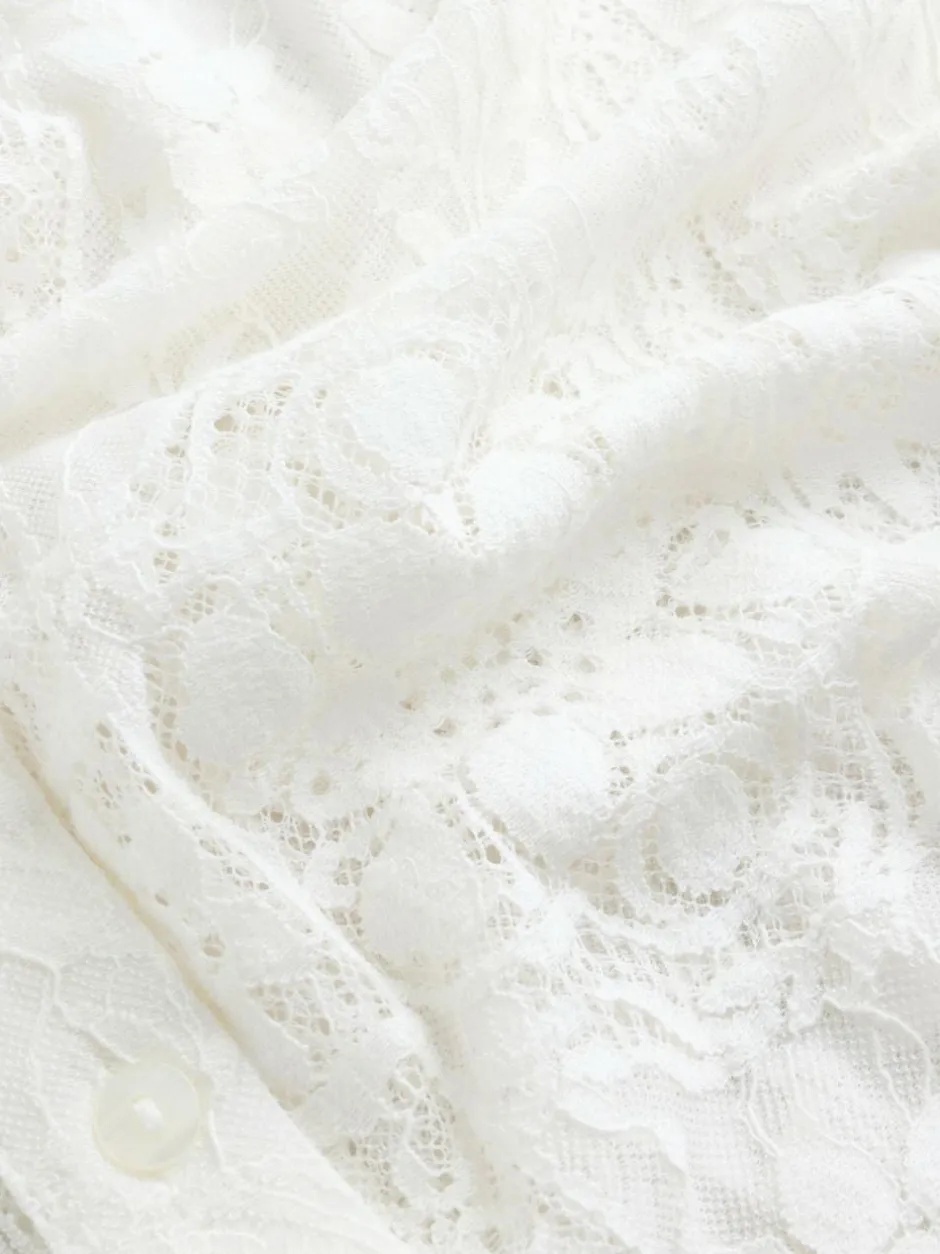 Next Lace Half Sleeve Blouse Ecru Hot