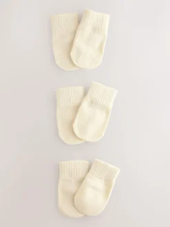 Next Magic Mittens 3 Pack (3mths-6yrs) Ecru Clearance