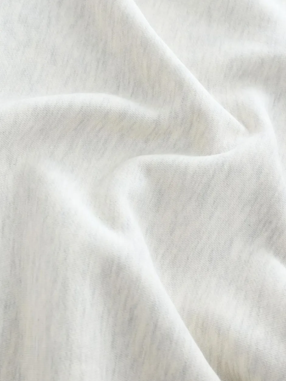 Next Ecru Marl Regular Fit Heavyweight Cotton Rich Crew Neck Sweatshirt Online