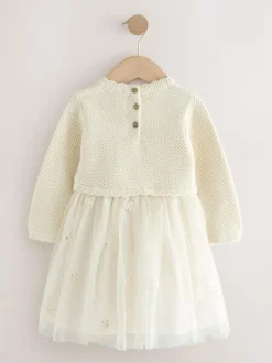 Next Ecru Occasion Dress (3mths-10yrs) Hot