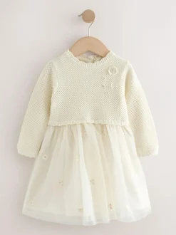 Next Ecru Occasion Dress (3mths-10yrs) Hot