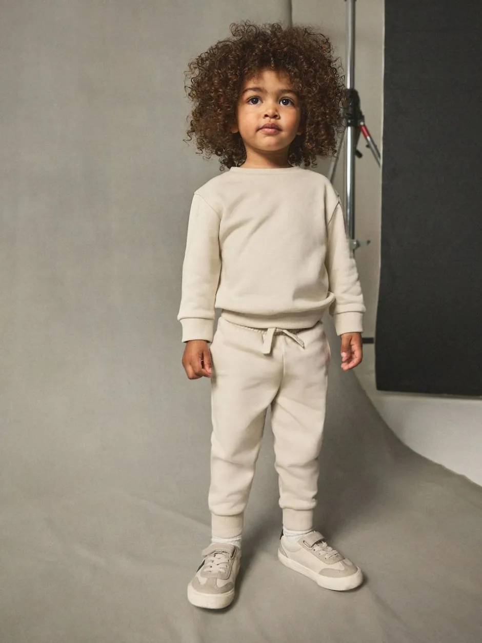 Next Ecru Off White Plain Sweatshirt And Joggers Set (3mths-7yrs) Sale