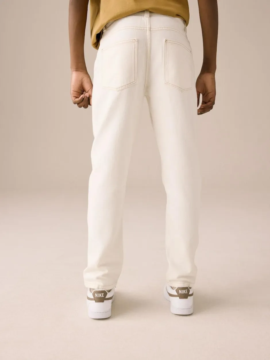 Next Regular Fit Authentic Denim Jeans (3-16yrs) Ecru Clearance