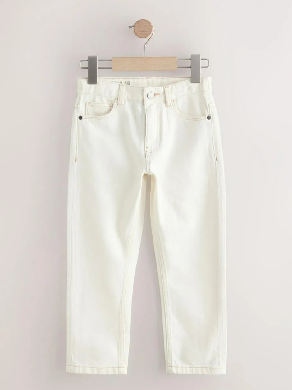 Next Regular Fit Authentic Denim Jeans (3-16yrs) Ecru Clearance