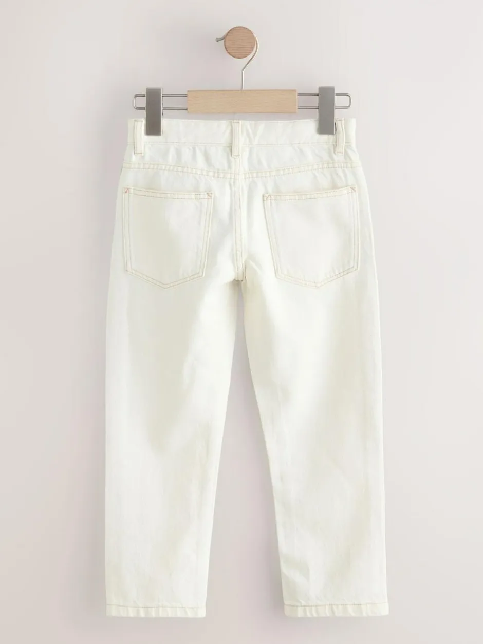Next Regular Fit Authentic Denim Jeans (3-16yrs) Ecru Clearance