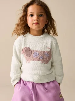 Next Ecru Sausage Dog Jumper (3mths-7yrs) Sale