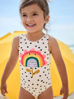 Next Swimsuit (3mths-10yrs) Ecru Spot Rainbow Best