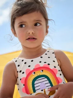 Next Swimsuit (3mths-10yrs) Ecru Spot Rainbow Best