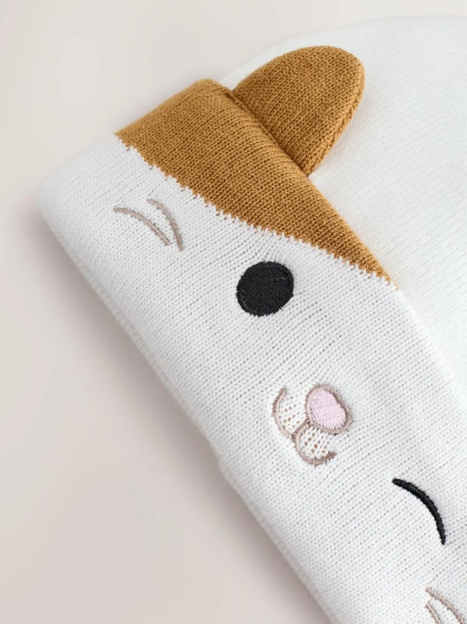 Next Ecru Squishmallow Cat 3D Pom Beanie Hat (5-13yrs) Online
