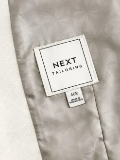 Next Ecru Textured Suit Waistcoat Online