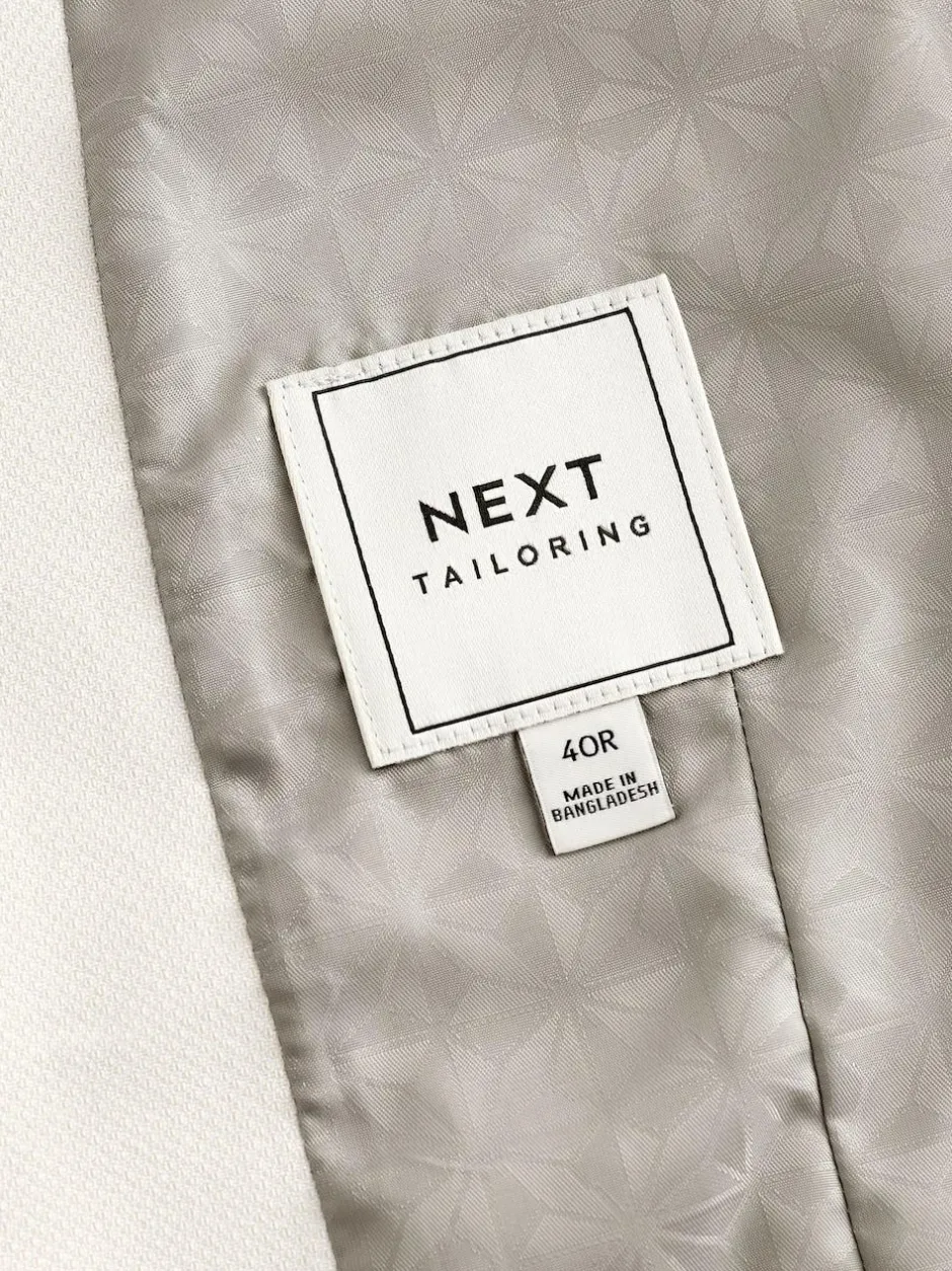 Next Ecru Textured Suit Waistcoat Online