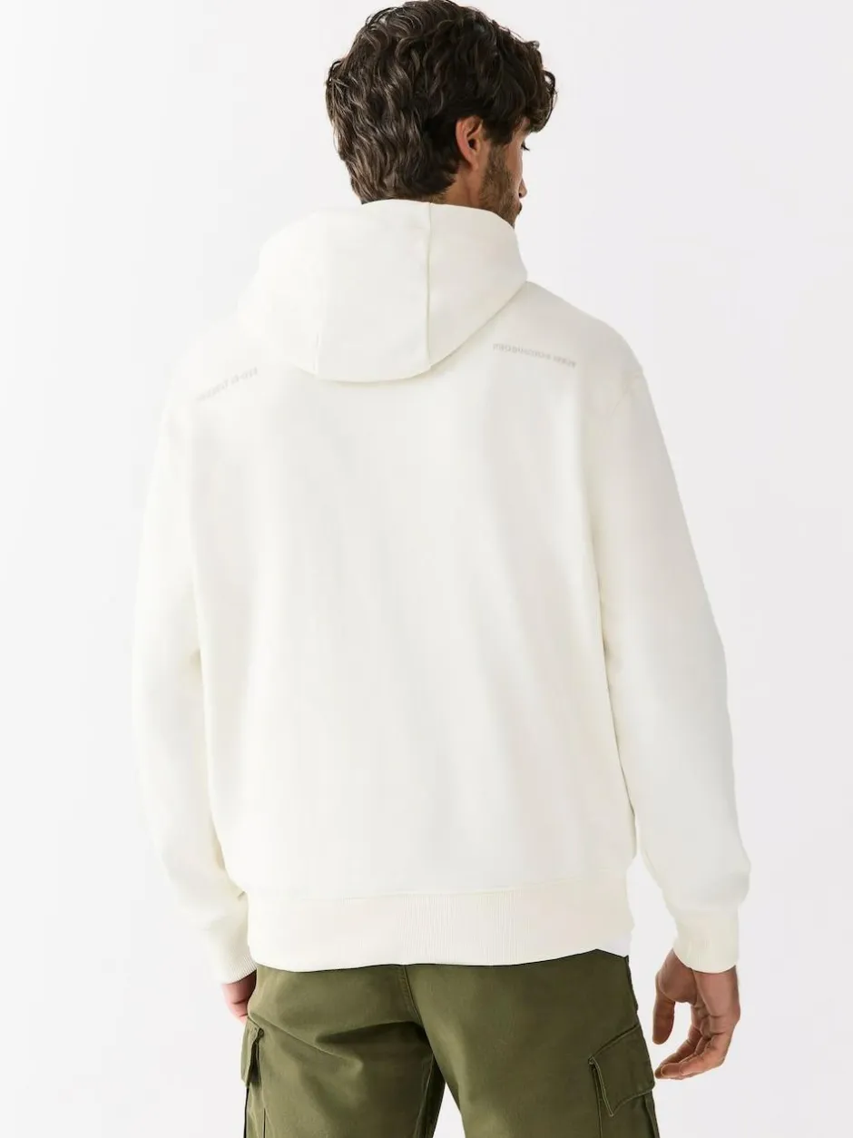 Next Ecru White Graphic Print Hoodie Sale